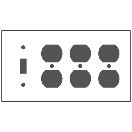 Mulberry Number of Gangs: 4 Steel, Smooth Semi-Gloss Finish, White 86584